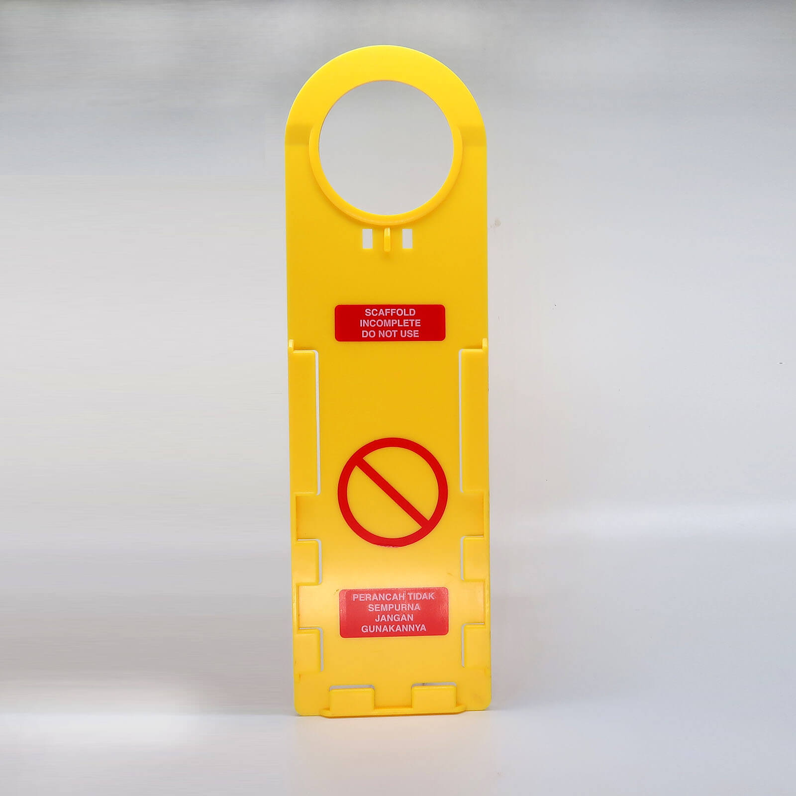 Yellow Safety Scaffold Tag Holder